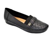 Wholesale Footwear Womens Leather Loafers & Slip - Ons Flats Driving Walking Casual Soft Sole Shoes Color Black Size 7-11