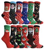 Yacht & Smith Christmas Holiday Socks, Sock Size 9-11